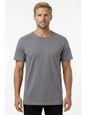 Cottonland Erkek Basic Rahat Kesim O Yaka Penye Pamuk T-Shirt