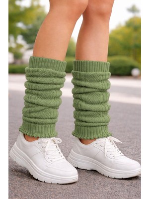 Urart Kadın Diz Altı Yumuşak Sıcak Tutan Dokulu Tozluk Çorap Konç