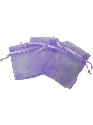 Özer Kutu Organize Tül Lila 25 Adet 7x9 cm Boy Takı, Altın ve Hediye Kesesi