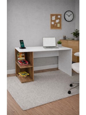 Bladimo Aris Çalışma Masası , Ofis Masası Kitaplıklı Bilgisayar Masası