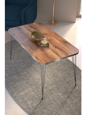 Orta Sehpa Kare Gümüş Ceviz Tel