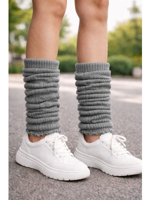 Urart Kadın Diz Altı Yumuşak Sıcak Tutan Dokulu Tozluk Çorap Konç