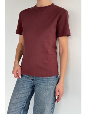 Gülseli Kadın Bisiklet Yaka Basic Tişört P-00020254