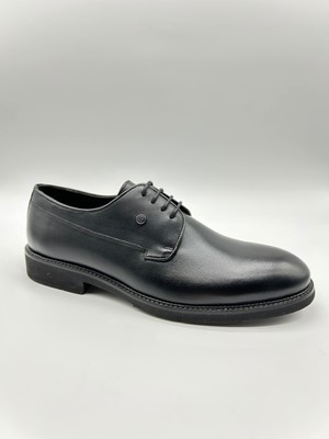 Santorino Ayakkabı Erkek Hakiki Deri Siyah Antik Mat Eva Taban Klasik Ğünlük Ayakkabı