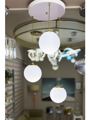 Minimal Echo Bohem National 3'lü Sarkıt Cam Avize