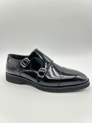 Santorino Ayakkabı Erkek Hakiki Deri Siyah Rugan Eva Taban Klasik Ayakkabı