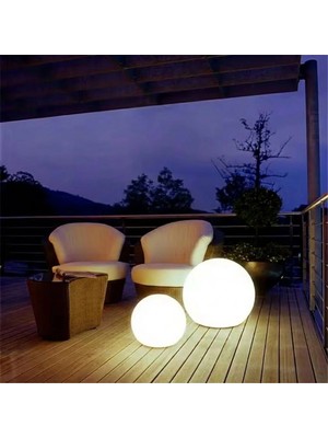 Gudli Modern 25CM Küre Zemin Lambası Uzaktan Kumandalı IP66 Iç Dış Mekan Aydınlatma