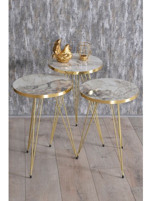 Zigon Sehpa Gold Efes Tel