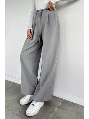 Gülseli Kadın Bel Bağcıklı Bol Paça Pantolon P-00020324