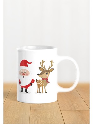 Hediyelik Yeniyıl / Yılbaşı / Noel Baba Baskılı Kupa Bardak