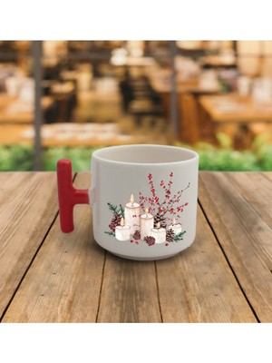 Yılbaşı Noel Temalı El Yapımı T Kupa