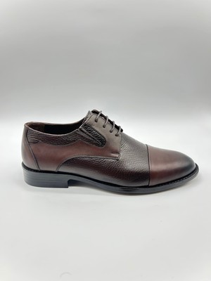 Santorino Ayakkabı Erkek Hakiki Deri Kahve Antik Flother Neolit Taban Klasik Ayakkabı