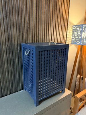 Rawzen Home Ahşap Çamaşır Sepeti L Antrasit