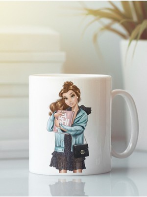 Beyaz Kupa Bardak Kitap Aşkı