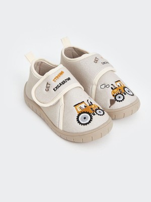 Liarca Erkek Çocuk Bej Cırt Cırtlı Günlük Ayakkabı – Yumuşak Tabanlı, Rahat ve Hafif Panduf