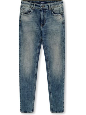 Only Kobmatt Slım Mıd Blue Paınt Jeans Dnm Kız Çocuk Mavi Jean - 15292061