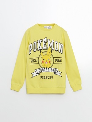 Lc Waikiki Yeni Sezon Bisiklet Yaka Pikachu Baskılı Erkek Çocuk Tişört