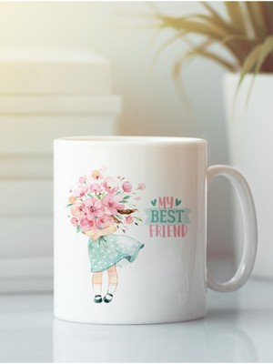 Beyaz Kupa Bardak G167 Aşk Yeniyıl Yılbaşı Noel Dostluk Arkadaşlık Sevgi Kardeşlik Doğumgünü