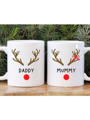 Yılbaşı Özel Tasarım Noel Anne Baba Çift Kupası