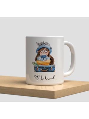 Beyaz Kupa Bardak A112 - Bella Yeni Yıl Kitap Kütüphane Kitap Aşkı