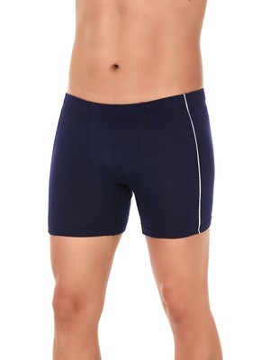 Yıldız Erkek Modal Likralı Biyeli Boxer 3'lü Paket - Pamuklu Modal Esnek Yapı Lacivert - 2xl