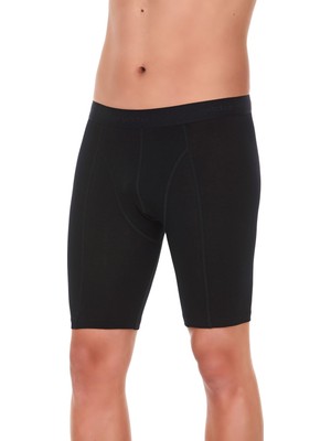 Yıldız Erkek Modal Uzun Boxer Ultra Konforlu 3lü Paket Siyah - L