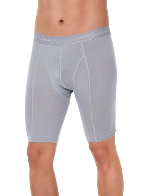 Yıldız Erkek Modal Uzun Boxer Ultra Konforlu 3lü Paket Gri - 3xl