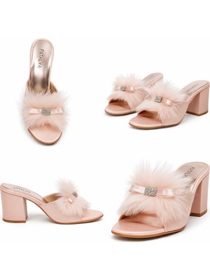 Gc Patalya Pudra Taşlı Dolgu Topuk Kadın Terlik 625