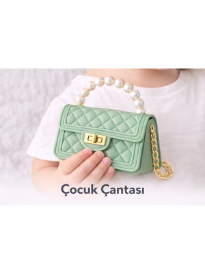 Selvira Inci Saplı Plastik Çocuk Çantası – Kapitone Desenli, Zincir Askılı Kız Çanta /küçük Boy