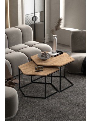 Orta Sehpa Altıgen Ikili Lüx Atlantik Çam