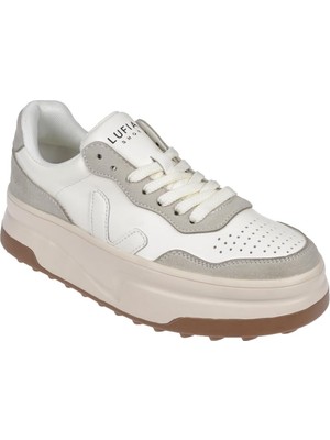 Lufian Kalın Taban Kadın Spor Ayakkabı Sneaker Luf-Bleir   Bej