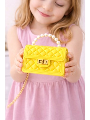 Selvira Inci Saplı Plastik Çocuk Çantası – Kapitone Desenli, Zincir Askılı Kız Çanta /küçük Boy