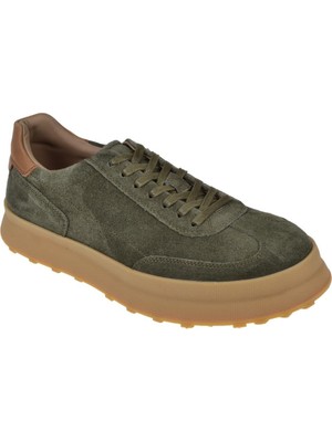 Lufian Hakiki Süet Deri Erkek Spor Ayakkabı Luf-Adam   Haki Süet