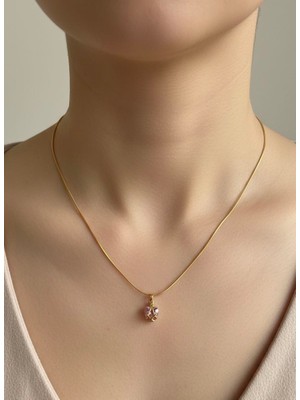 Nurora Altın Sarmaşık Kalp Çelik Kolye