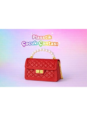 Selvira Inci Saplı Plastik Çocuk Çantası – Kapitone Desenli, Zincir Askılı Kız Çanta /küçük Boy