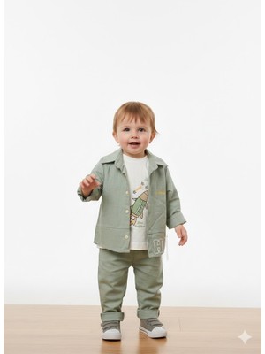Gömlek Sweet Pantolon 3'lü Erkek Bebek Takım