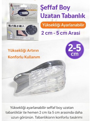 Direkstoktan Şeffaf Boy Uzatan Silikon Tabanlık | Ayarlanabilir Yükseklik Artışı | Konforlu ve Gizli Kullanım