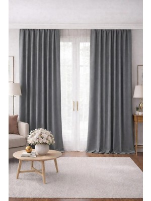 Shy Tekstil Lüks 1.sınıf Elegance Series Karartma Blackout Tek Kanat Özel Dikim Kalın Pilesiz Fon Perde