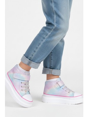 Buckhead Axel Pembe Çocuk Cırtlı Sneaker Düz Taban Kadın Kullanıma Uygun BUCK4490