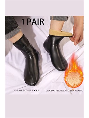 Trade Bazaar 1 Çift-Sonbahar & Kış Için Sıcak Kadife Çorap – Kaymaz Tabanlı, Kalınlaştırılmış Zemin Çorabı | Erkek & Kadın Kullanımına Uygun | Ev ve Dış Mekân Için Iki Yönlü