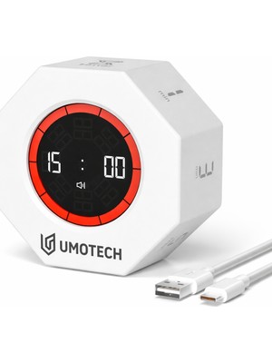 Umotech Akıllı Pomodoro Zamanlayıcı LED Ekranlı Ders ve Mutfak Için Dijital Zamanlayıcı Çevir Başlat Odaklan