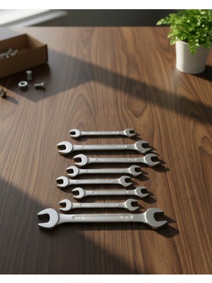 Verto Kombine Açık Ağız Anahtar Seti 8 Parça Çok Amaçlı Kullanım