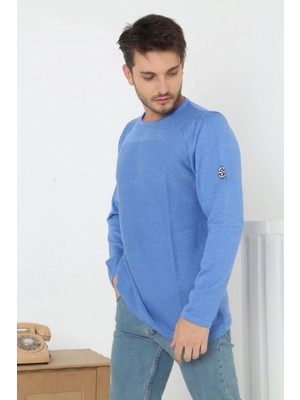 Glam Love Biskilet Yaka Kolu Armalı - Mavi