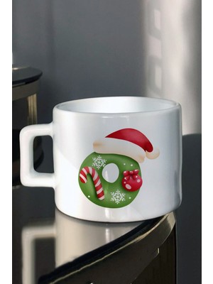En Iyi Yıl Yılbaşı Yeni Yıl ve Noel Hediyesi Yeşil Harfler Baskılı Çay Kahve Fincanı