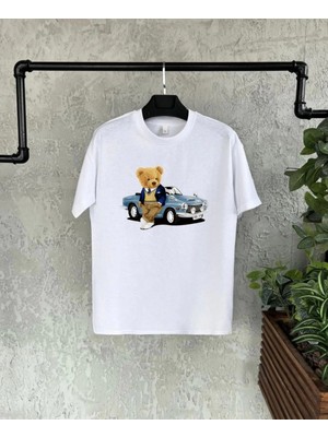 Unisex Çocuk Baskılı T-Shirt - Beyaz