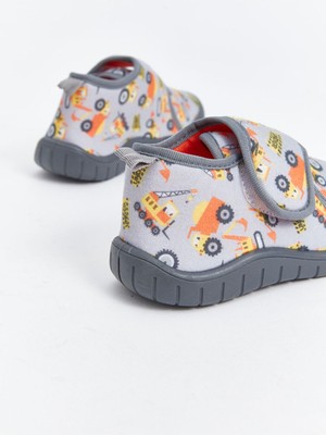 Liarca Erkek Çocuk Gri Cırt Cırtlı Günlük Ayakkabı – Yumuşak Tabanlı, Rahat ve Hafif Panduf