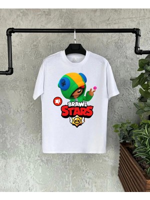Unisex Baskılı Kısa Kol Çocuk T-Shirt - Beyaz