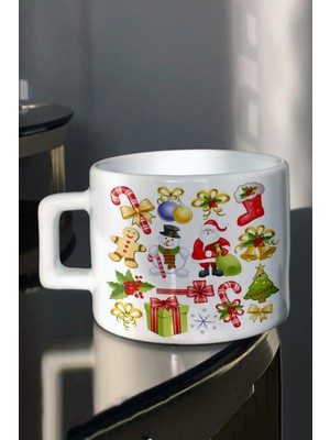 En Güzel Yılbaşına Özel Yeni Yıl ve Noel Hediyesi Hediyesi Baskılı Çay Kahve Fincanı
