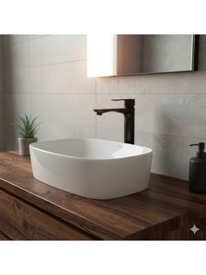 Faumix Lüks Seri Yüksek Gövdeli Çanak Lavabo Bataryası - Mat Siyah / Krom / Antrasit Gri Seçenekli