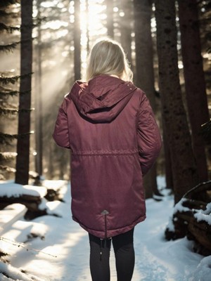 Glam Love Uzun Kollu Hakiki Deri Ceket - Bordo